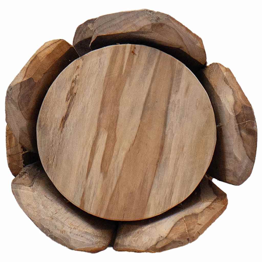 Christmas Tree with Stand Brown 80 cm Solid teak wood