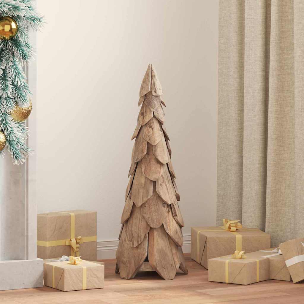 Christmas Tree with Stand Brown 80 cm Solid teak wood