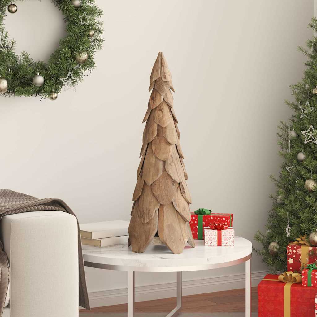 Christmas Tree with Stand Brown 80 cm Solid teak wood