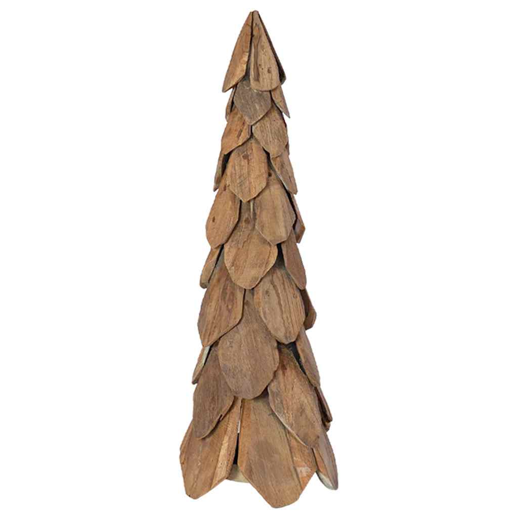 Christmas Tree with Stand Brown 80 cm Solid teak wood