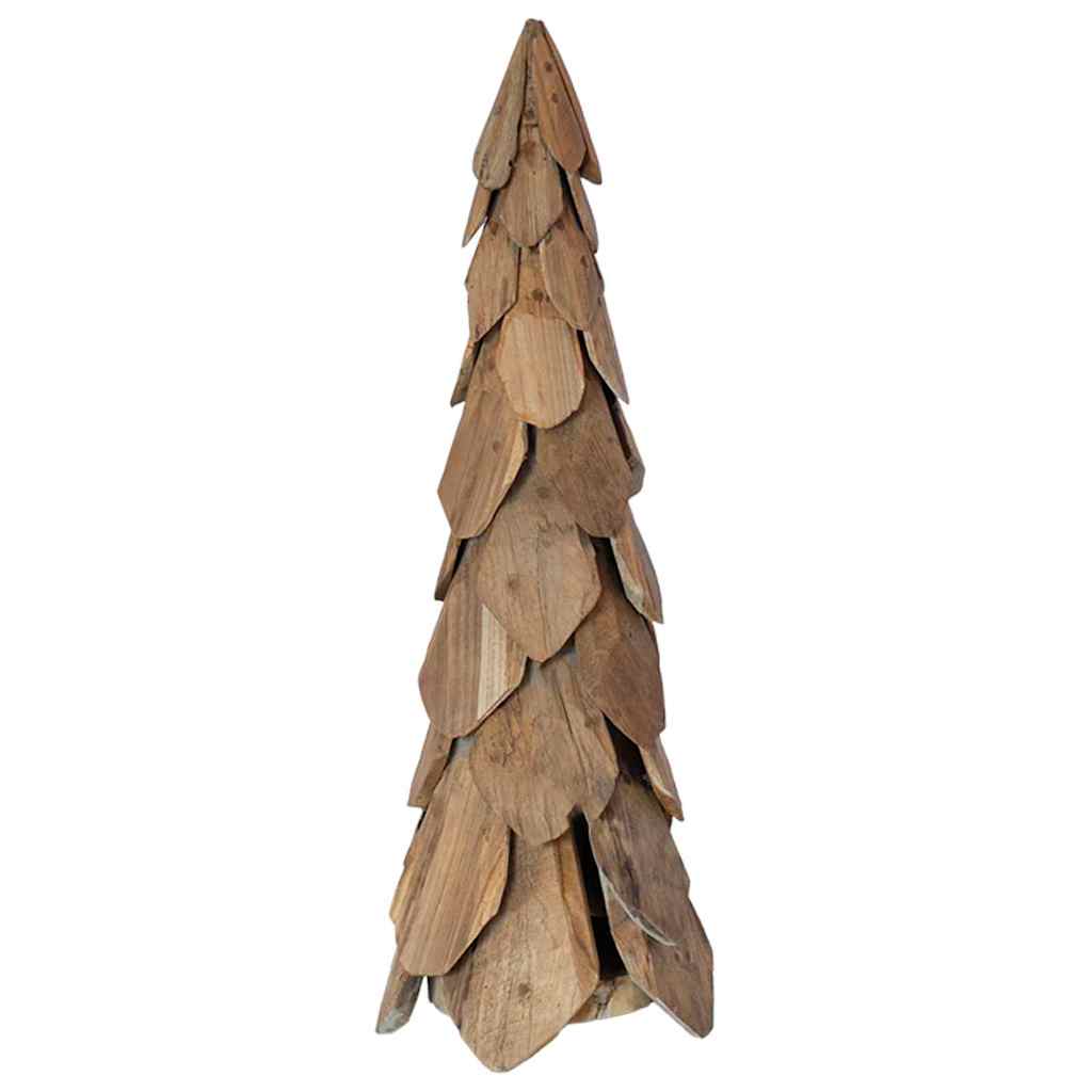 Christmas Tree with Stand Brown 80 cm Solid teak wood