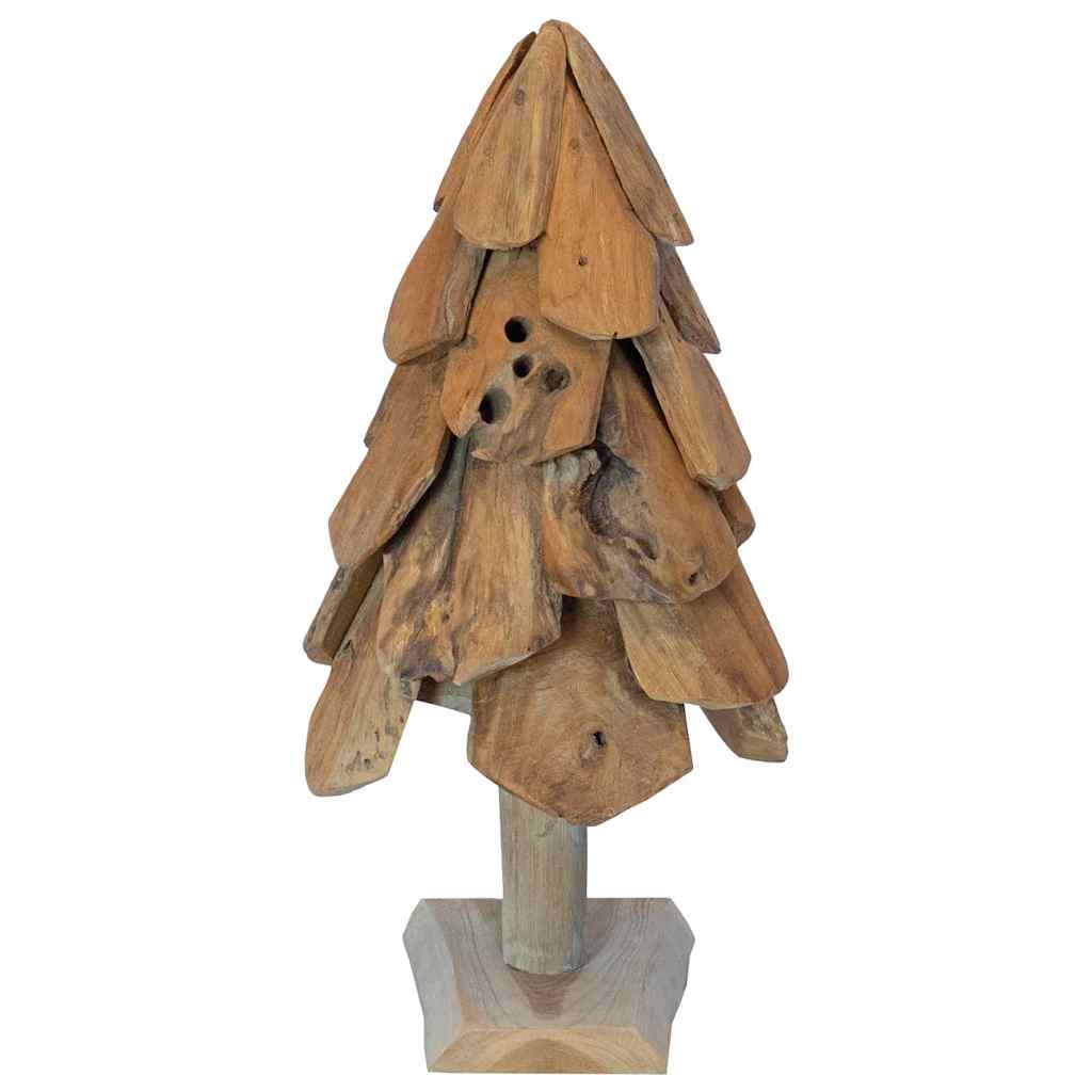 Christmas Tree with Stand Brown 60 cm Solid teak wood