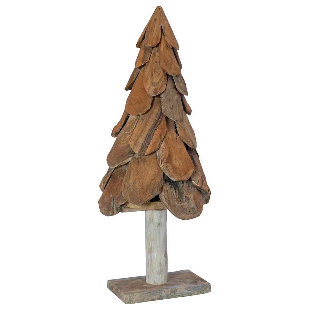 Christmas Tree with Stand Brown 90 cm Solid teak wood