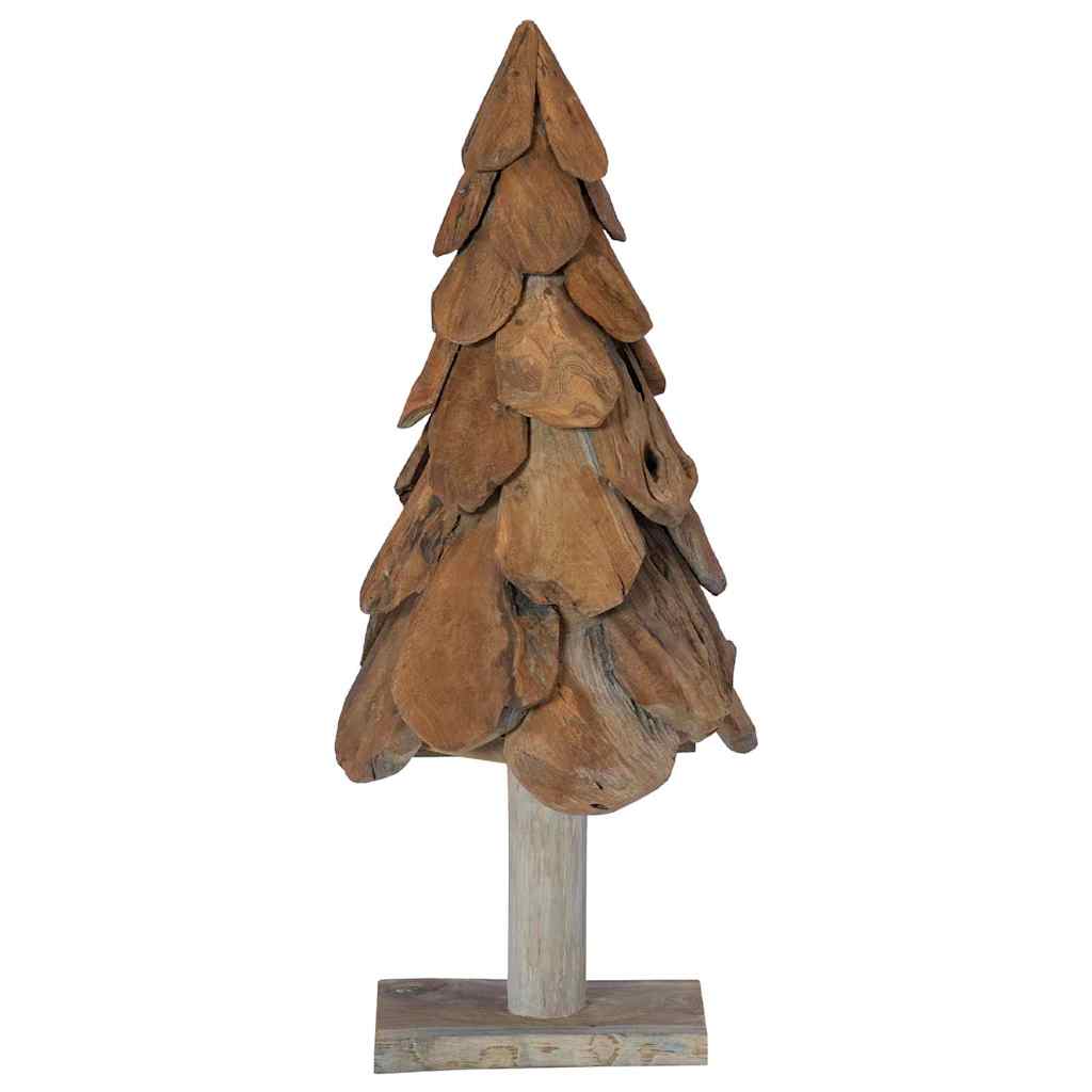 Christmas Tree with Stand Brown 90 cm Solid teak wood