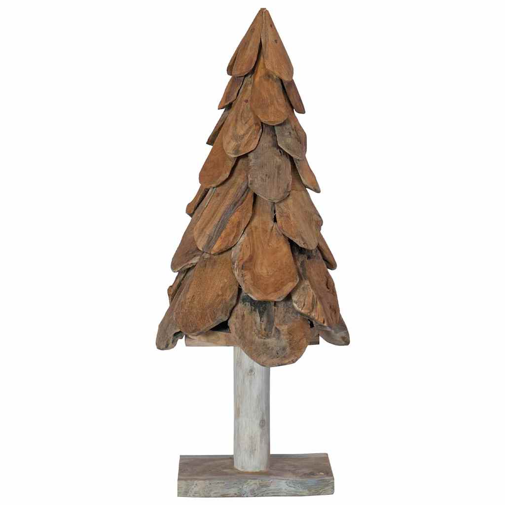 Christmas Tree with Stand Brown 90 cm Solid teak wood