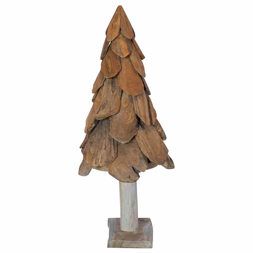 Christmas Tree with Stand Brown 90 cm Solid teak wood