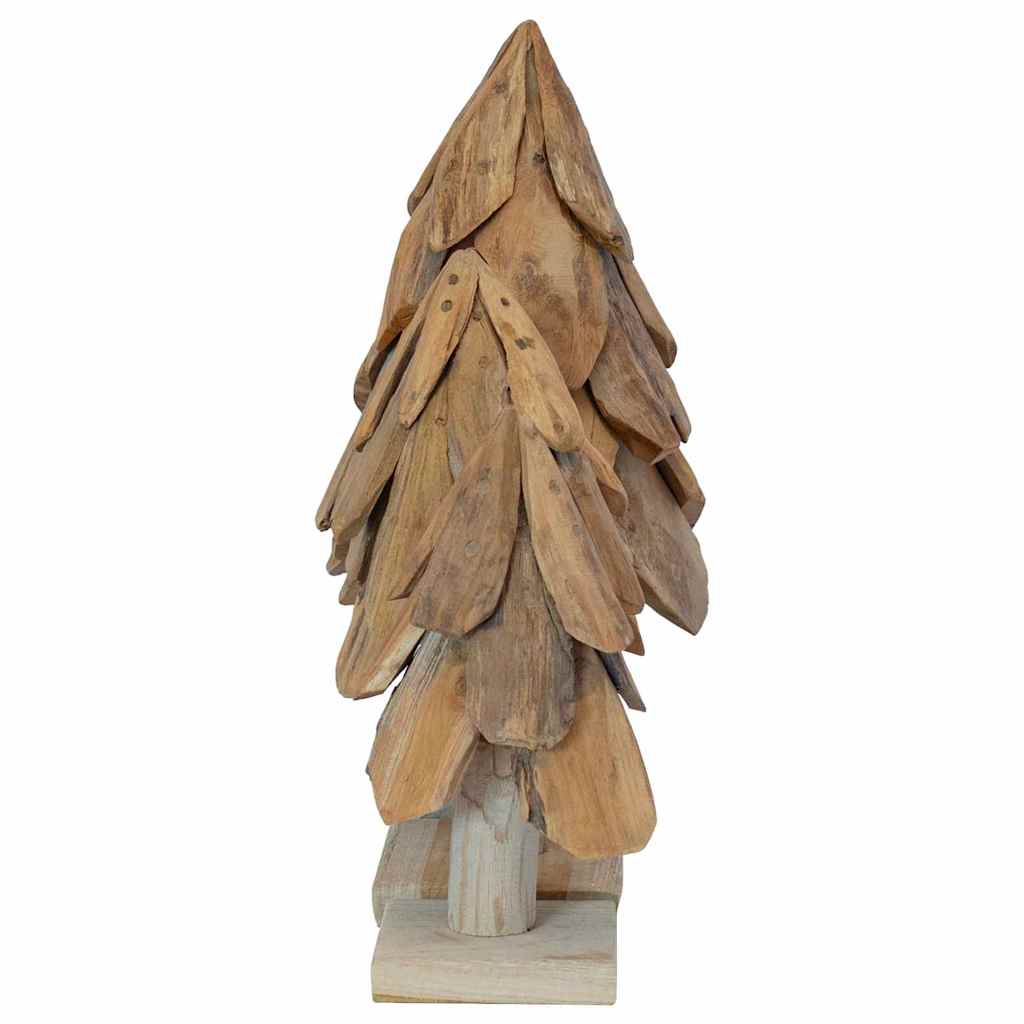 Christmas Tree with Stand 3 pcs Brown Solid teak wood