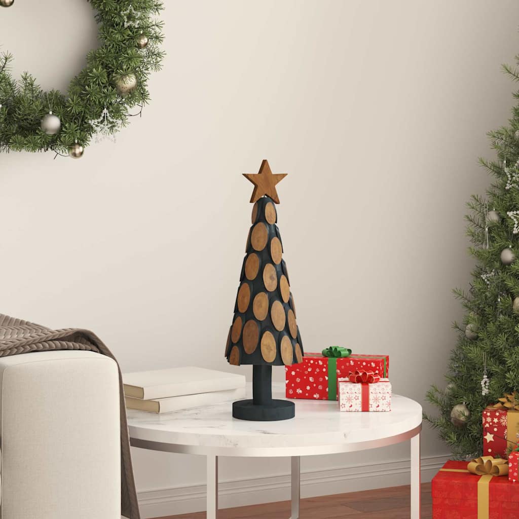 Christmas Tree with Stand Brown 60 cm Solid teak wood