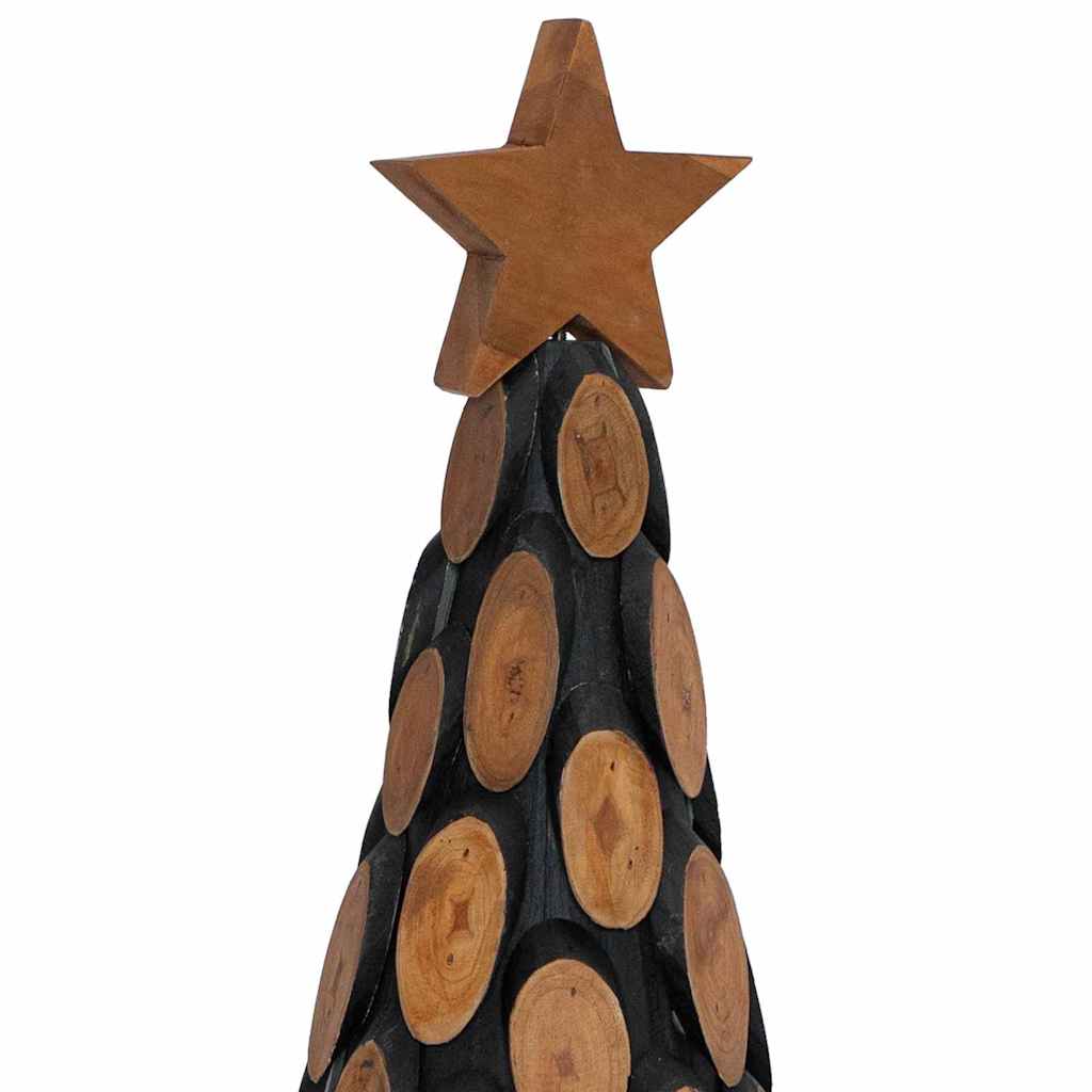 Christmas Tree with Stand Brown 90 cm Solid teak wood
