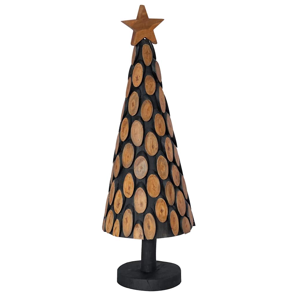 Christmas Tree with Stand Brown 90 cm Solid teak wood