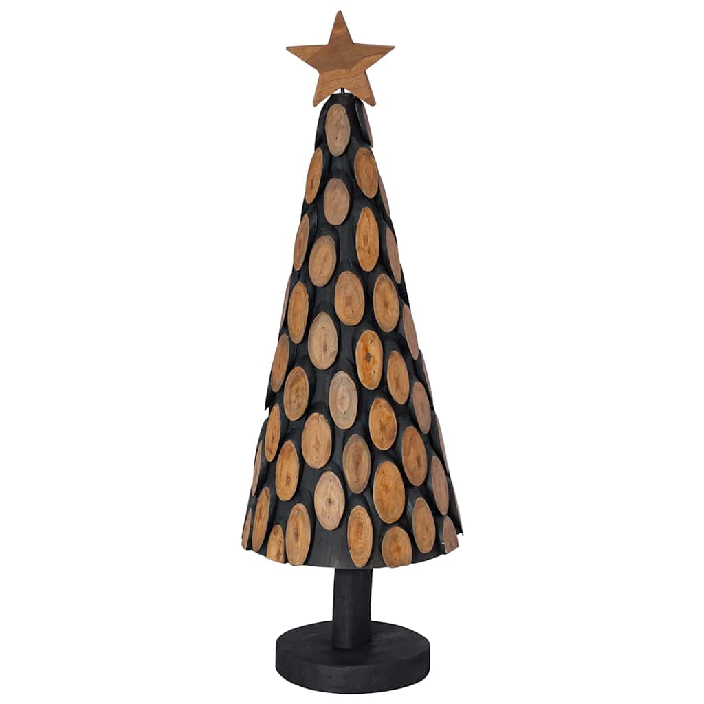 Christmas Tree with Stand Brown 90 cm Solid teak wood