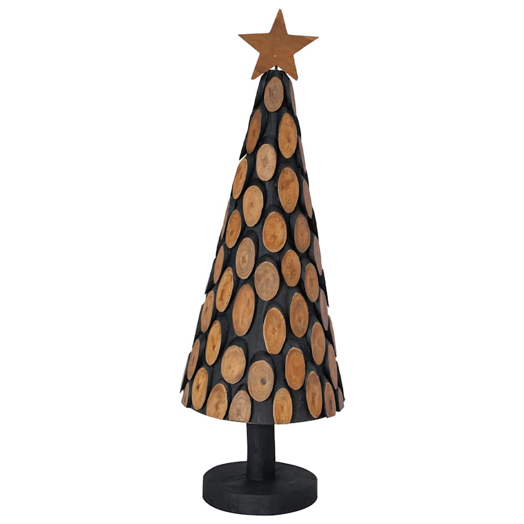 Christmas Tree with Stand Brown 90 cm Solid teak wood