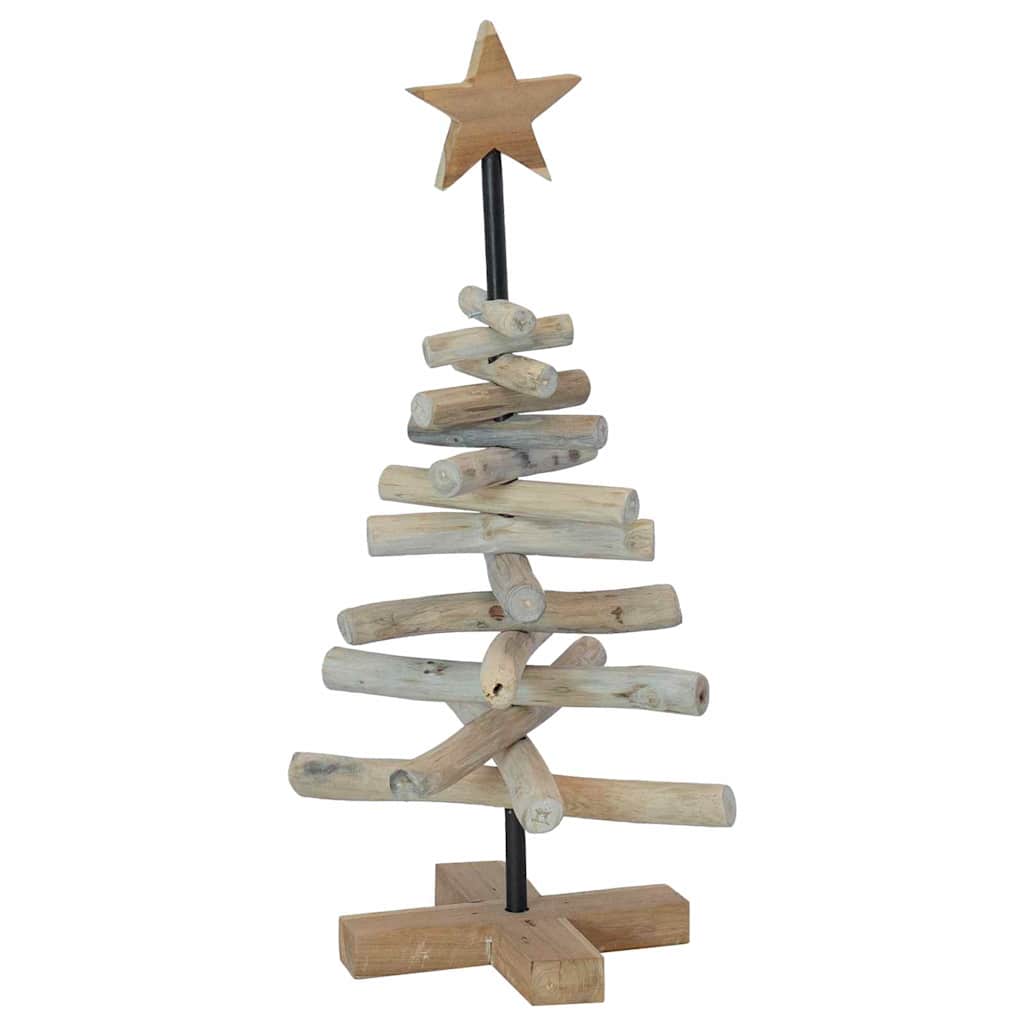 Christmas Tree with Stand Brown 60 cm Solid teak wood