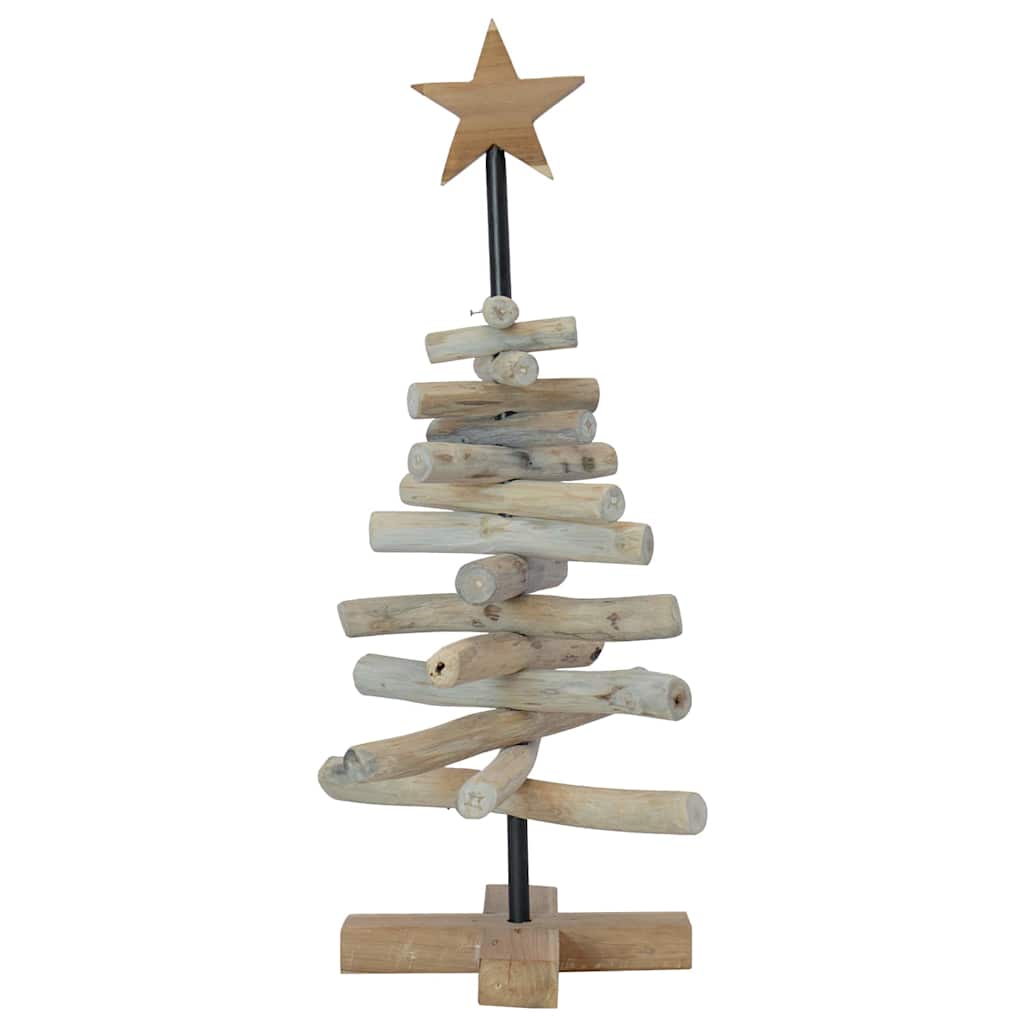 Christmas Tree with Stand Brown 60 cm Solid teak wood