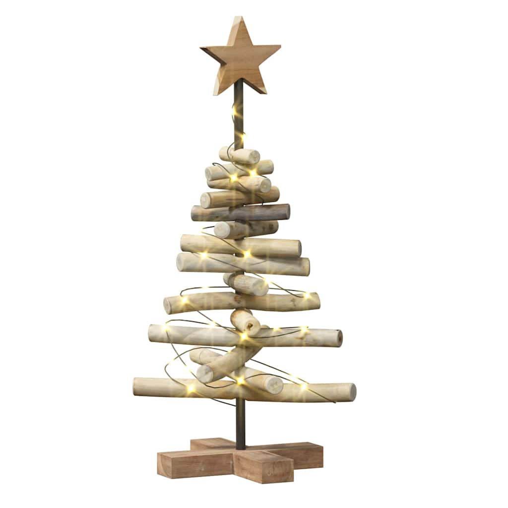 Christmas Tree with Stand Brown 60 cm Solid teak wood