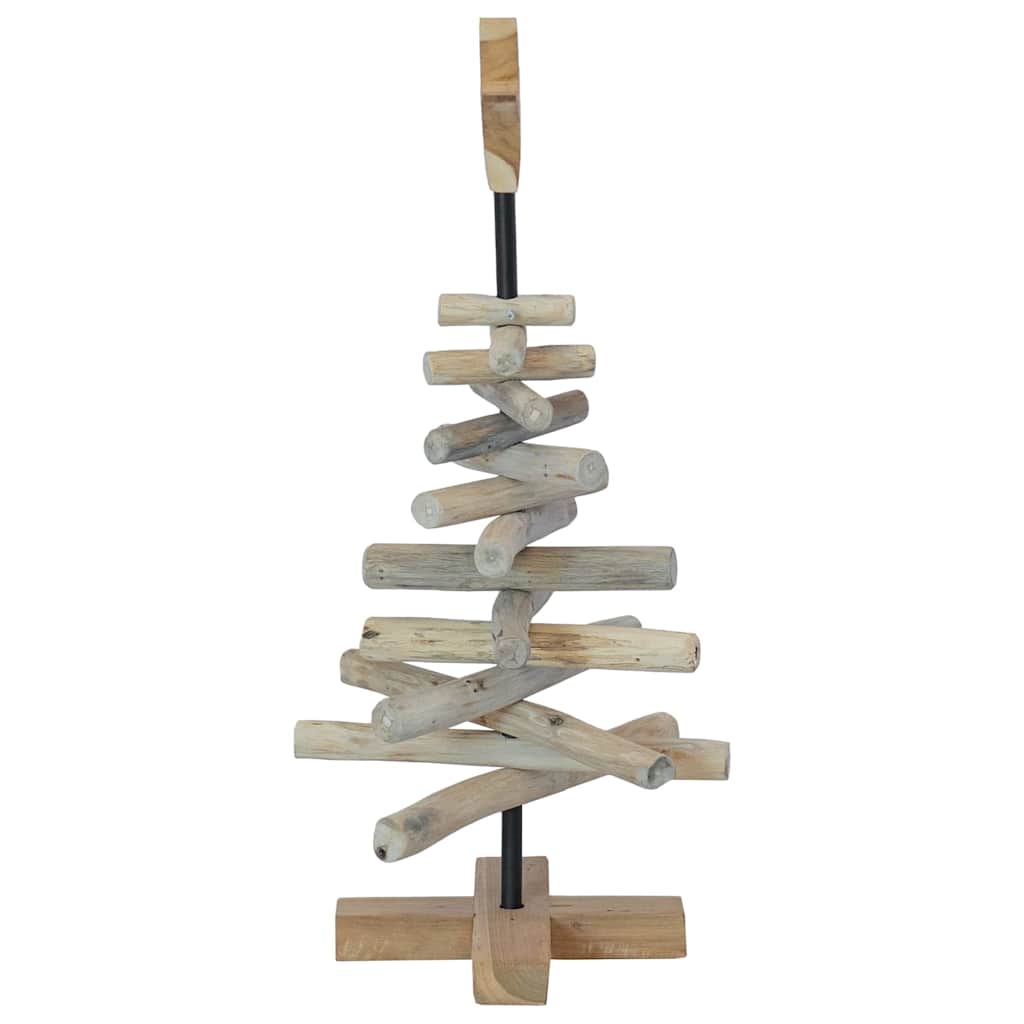 Christmas Tree with Stand Brown 60 cm Solid teak wood