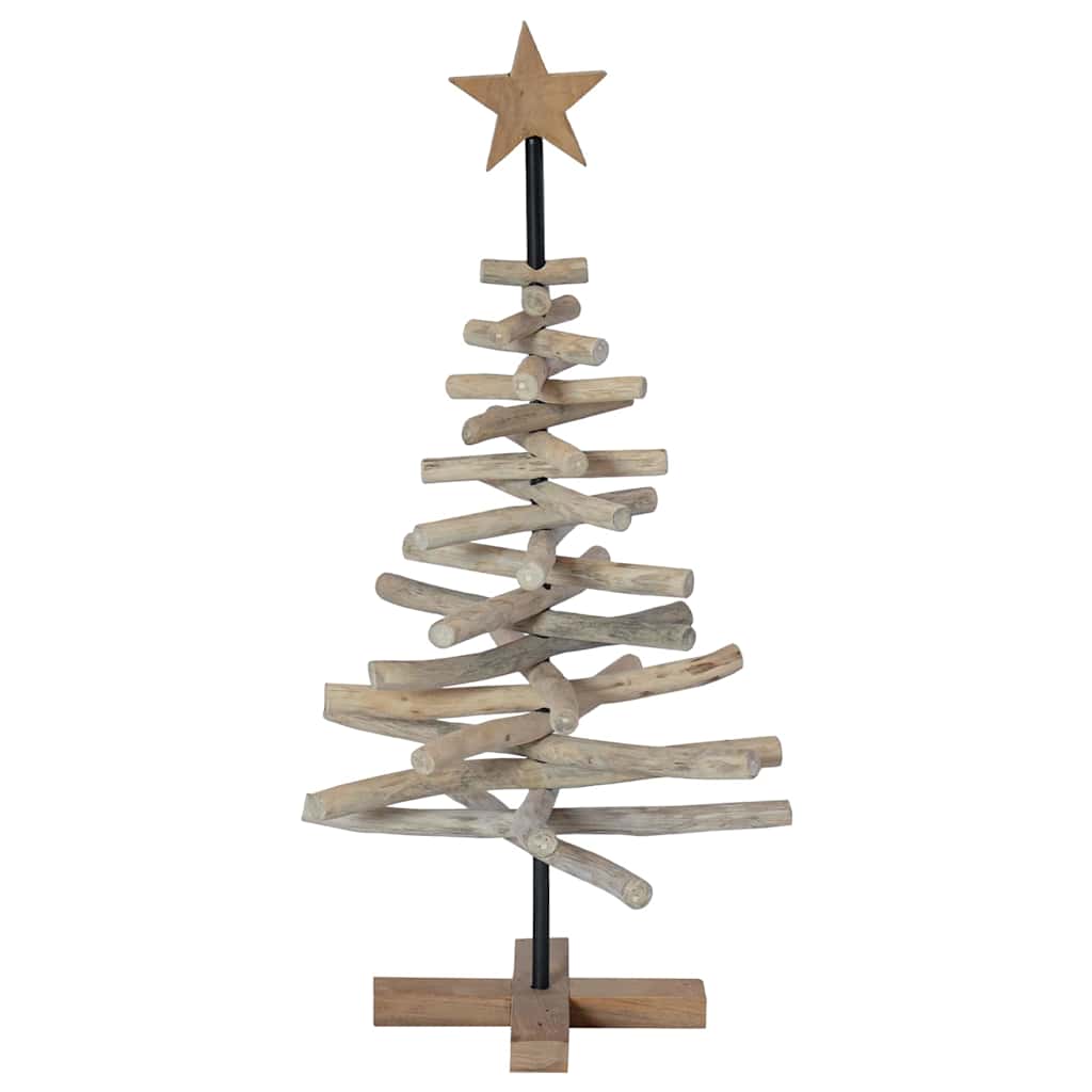 Christmas Tree with Stand Brown 90 cm Solid teak wood