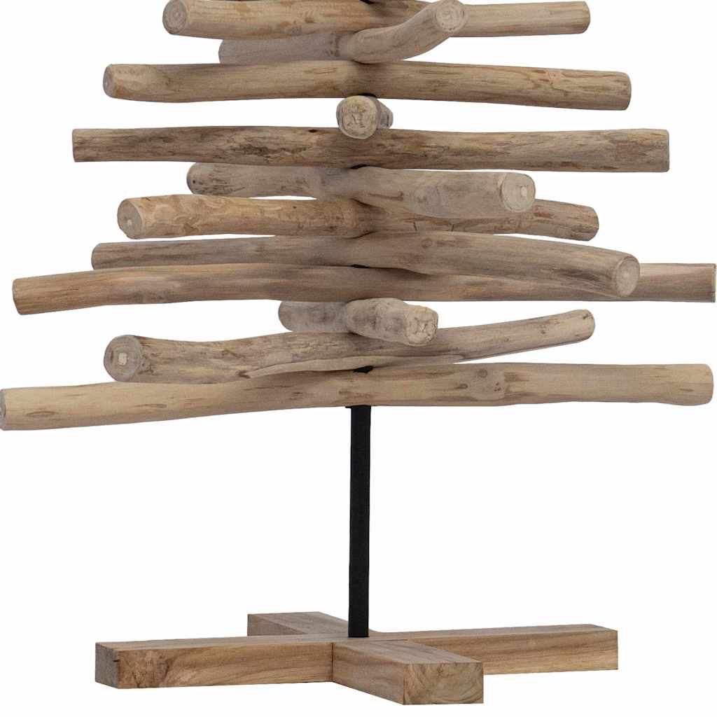 Christmas Tree with Stand Brown 120 cm Solid teak wood
