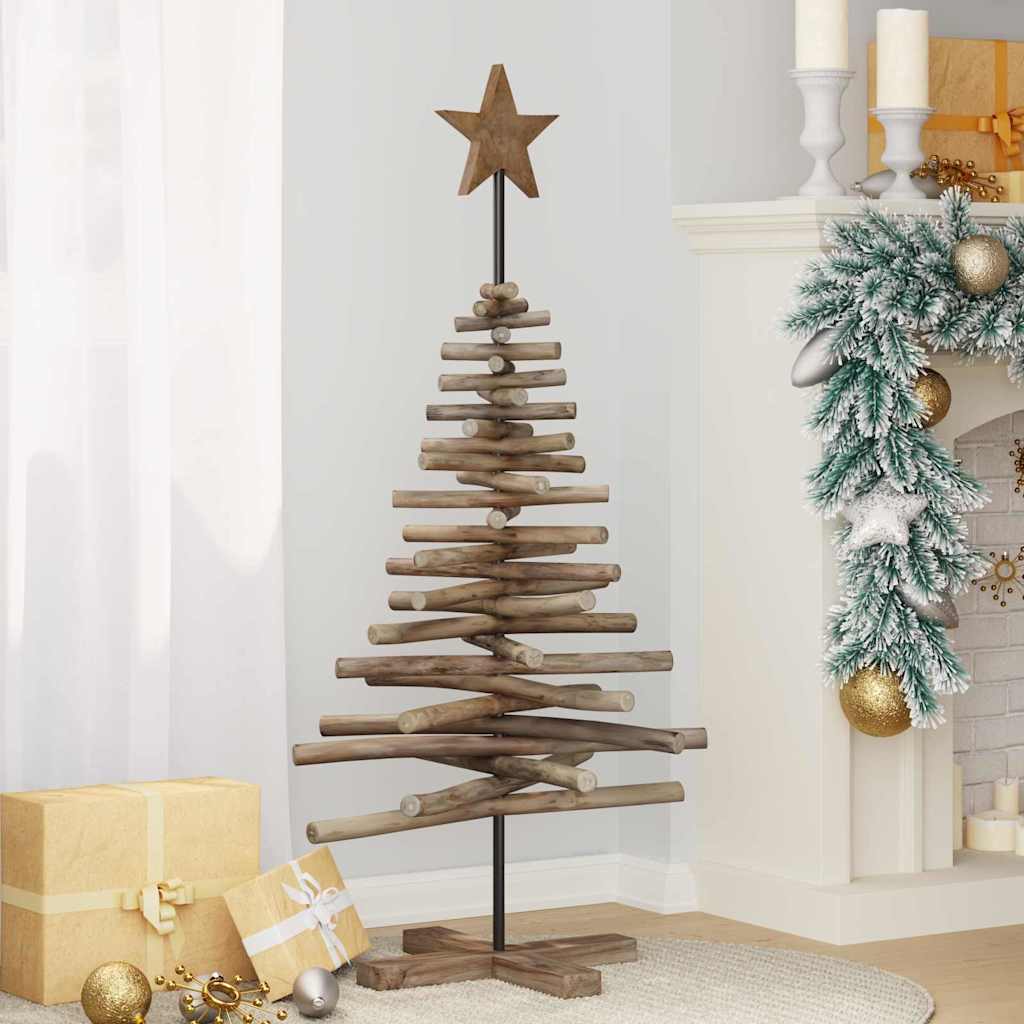 Christmas Tree with Stand Brown 120 cm Solid teak wood