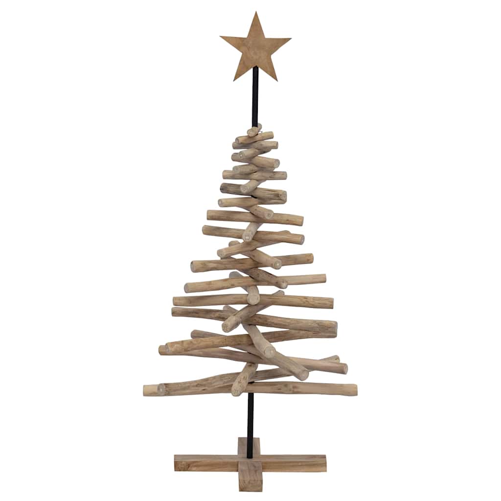 Christmas Tree with Stand Brown 120 cm Solid teak wood