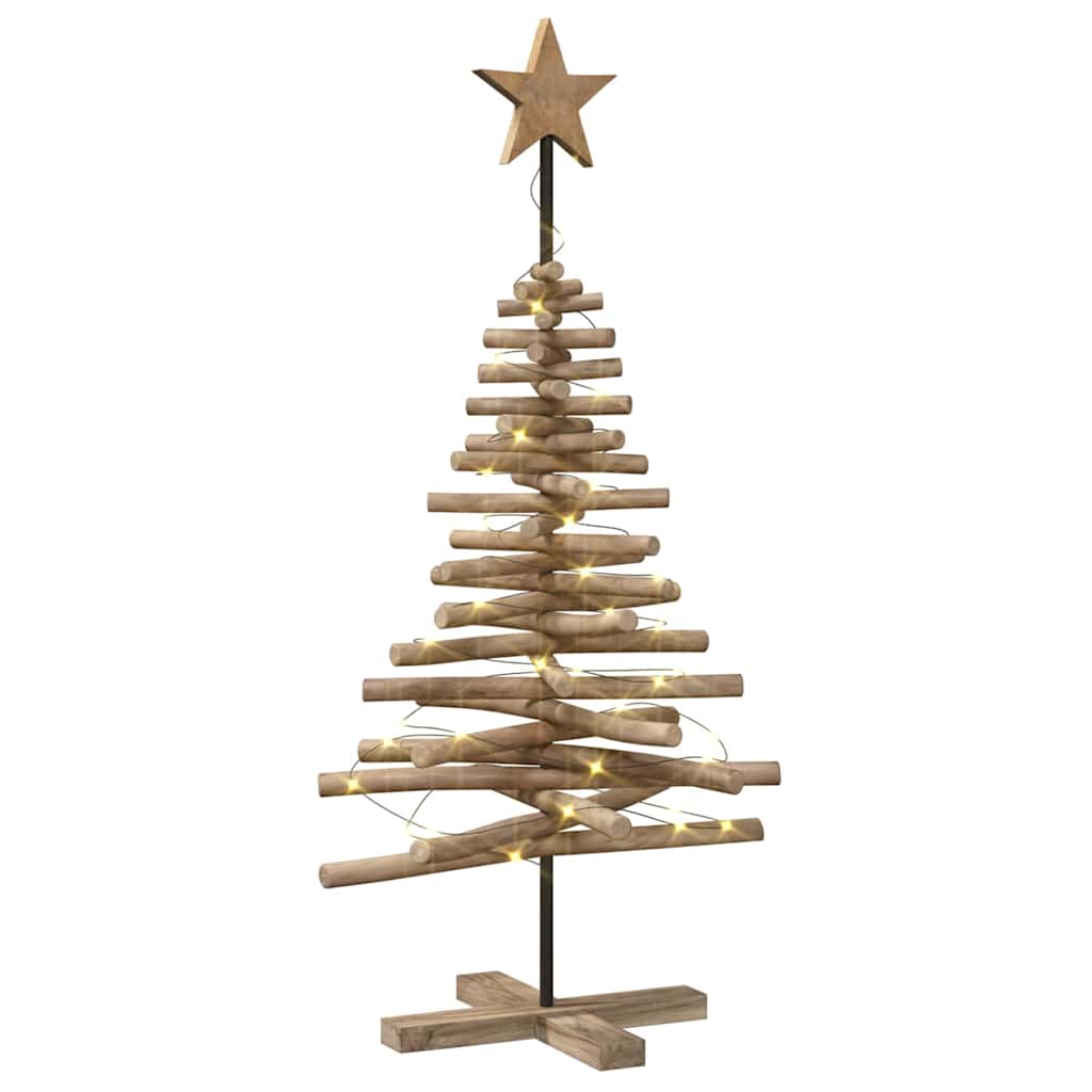 Christmas Tree with Stand Brown 120 cm Solid teak wood