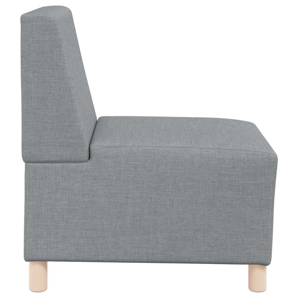 Modular Sofa Unit Armless 2 pcs Light Grey 55 x 74 x 82 cm