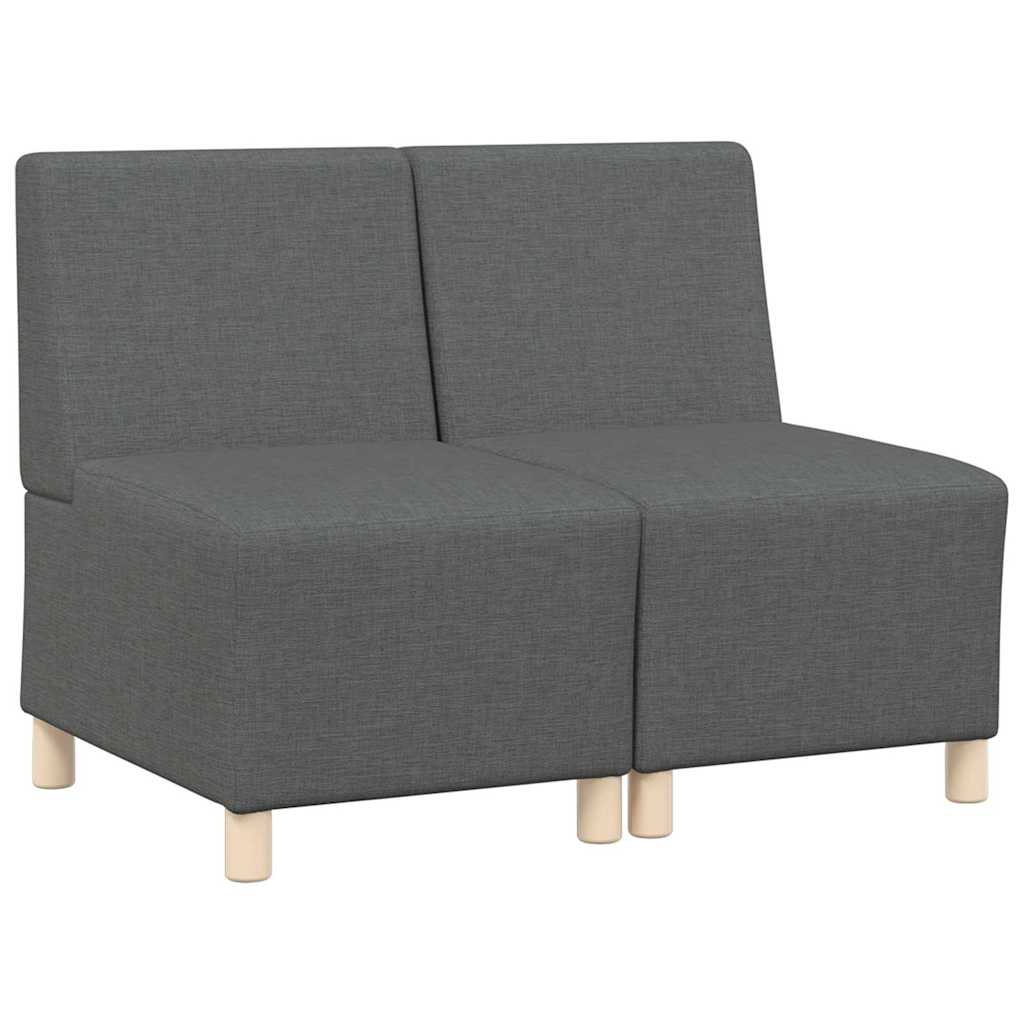 Modular Sofa Unit Armless 2 pcs Dark Grey 55 x 74 x 82 cm