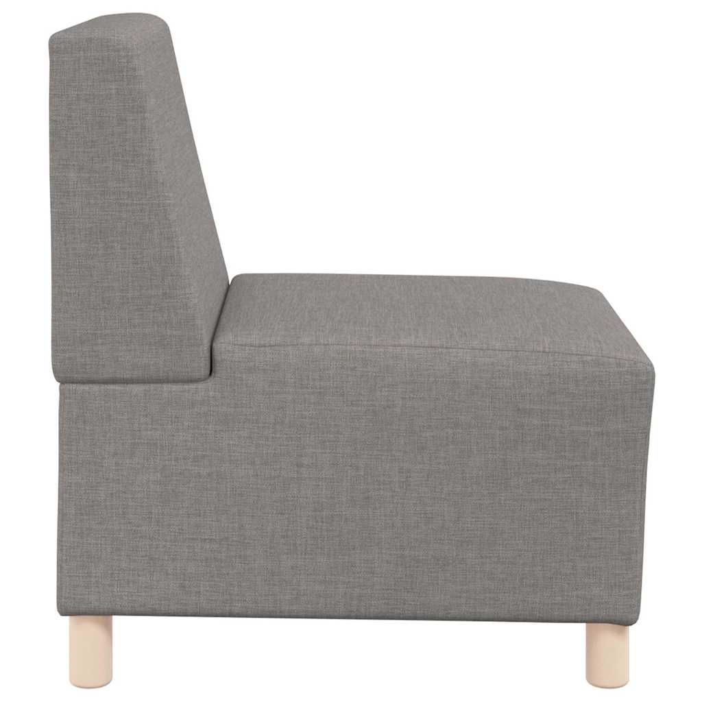 Modular Sofa Unit Armless 2 pcs Taupe 55 x 74 x 82 cm Fabric