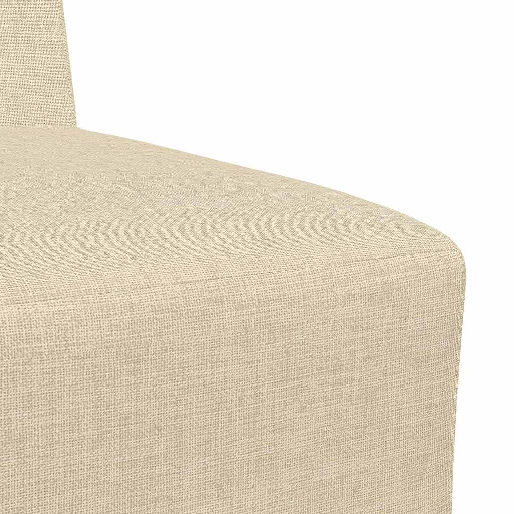 Modular Sofa Unit Armless 2 pcs Cream 55 x 74 x 82 cm Fabric