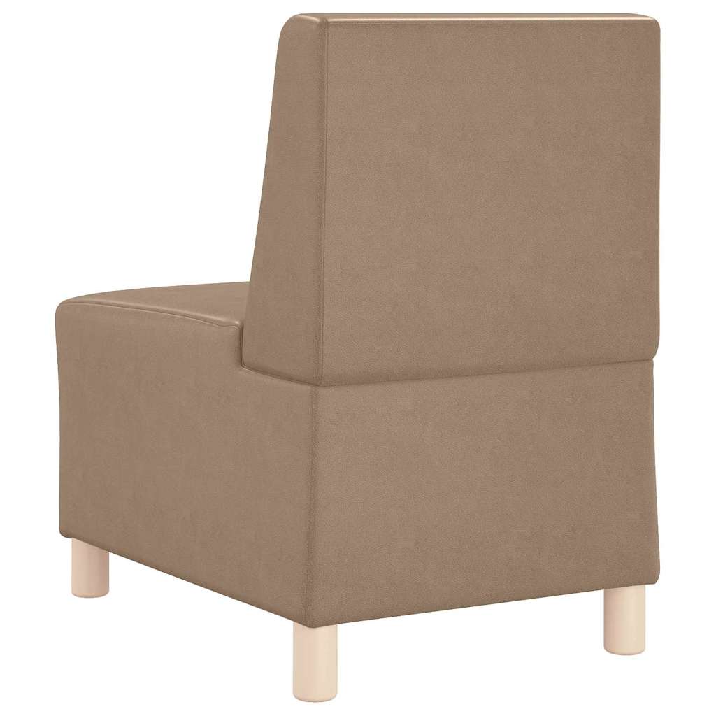 Modular Sofa Unit Armless 2 pcs Cappuccino 55 x 74 x 82 cm