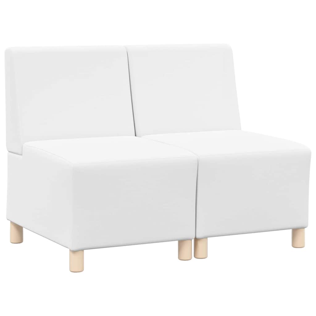 Modular Sofa Unit Armless 2 pcs White 55 x 74 x 82 cm