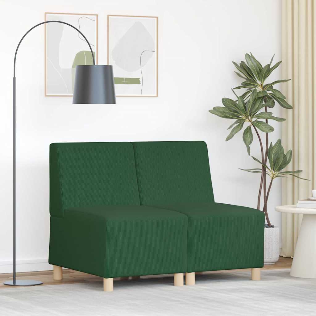 Modular Sofa Unit Armless 2 pcs Jungle Green 55 x 74 x 82 cm
