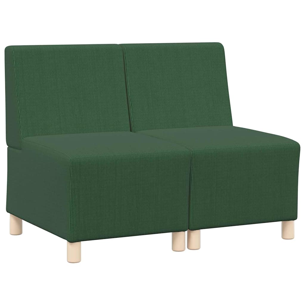 Modular Sofa Unit Armless 2 pcs Jungle Green 55 x 74 x 82 cm
