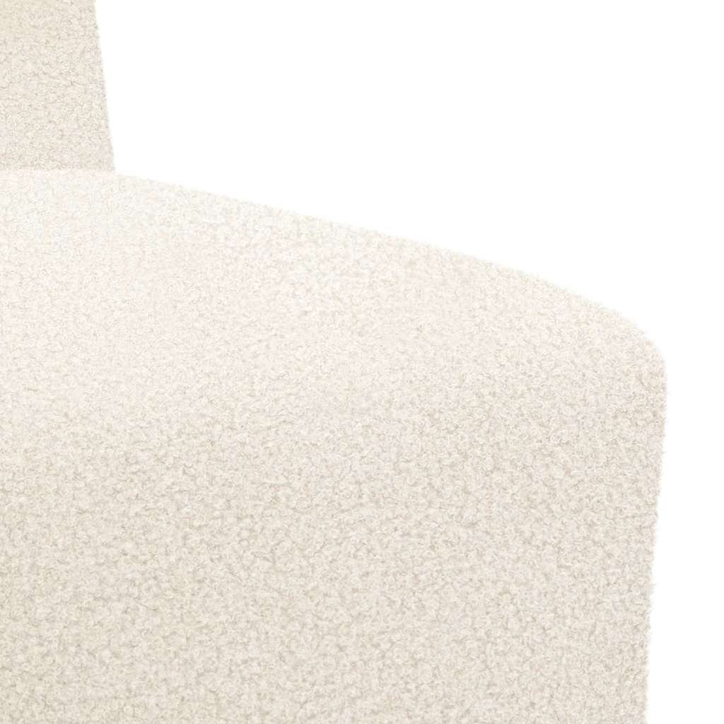 Modular Sofa Unit Armless 2 pcs Cream 55 x 74 x 82 cm