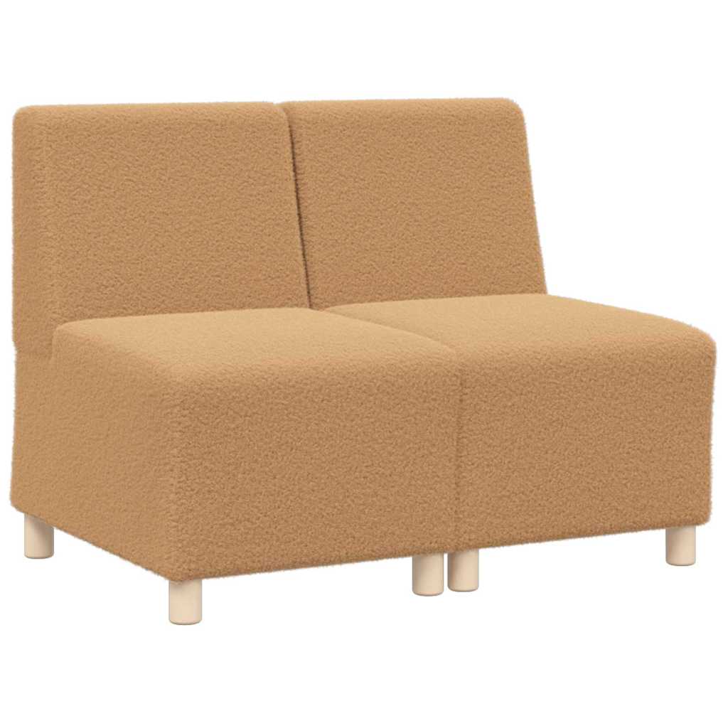 Modular Sofa Unit Armless 2 pcs Beige 55 x 74 x 82 cm