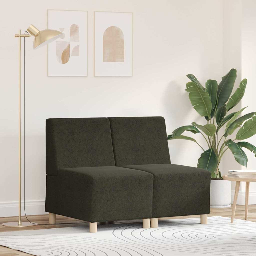 Modular Sofa Unit Armless 2 pcs Green 55 x 74 x 82 cm