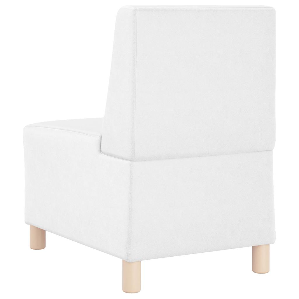 Modular Sofa Unit Armless 3 pcs White 55 x 74 x 82 cm