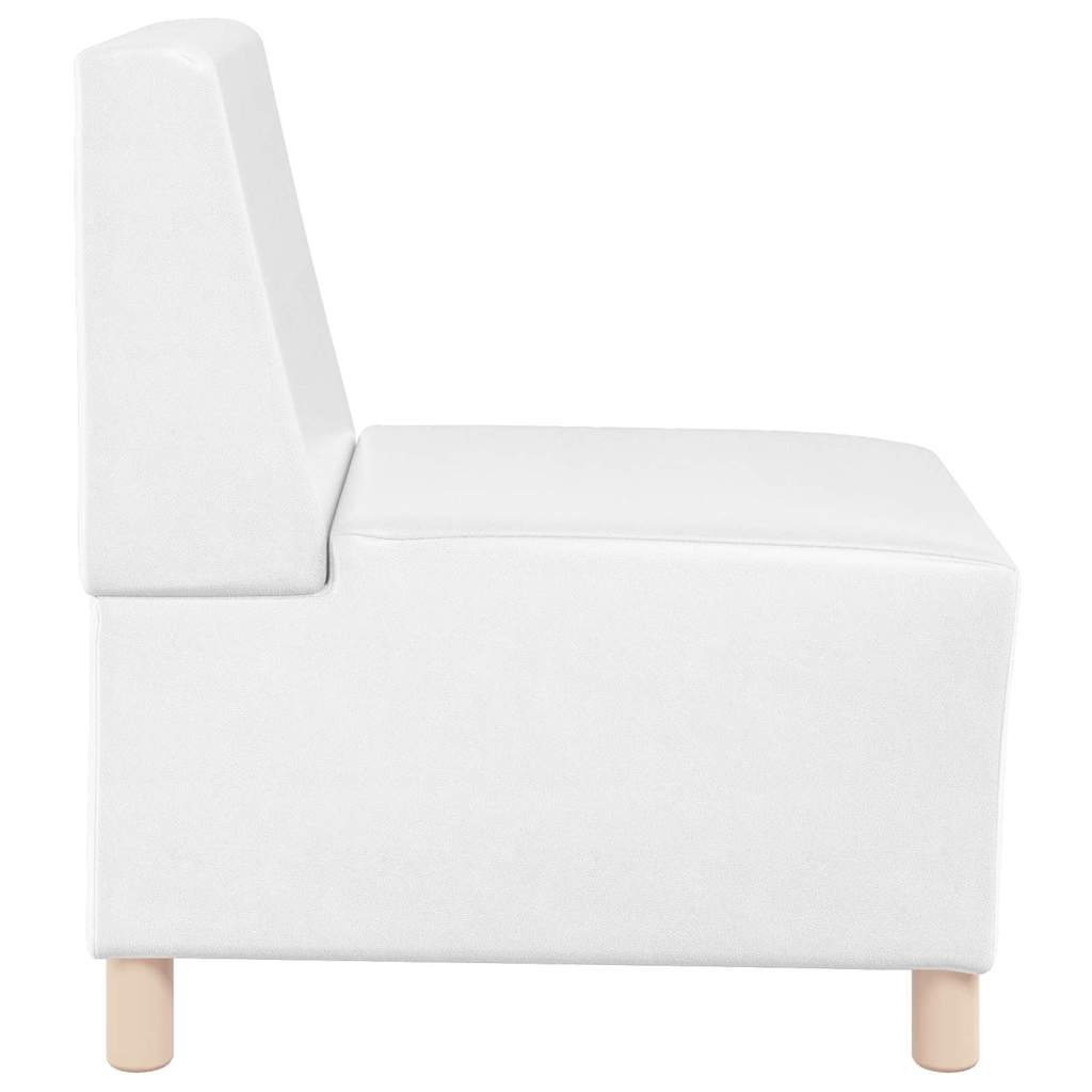 Modular Sofa Unit Armless 3 pcs White 55 x 74 x 82 cm
