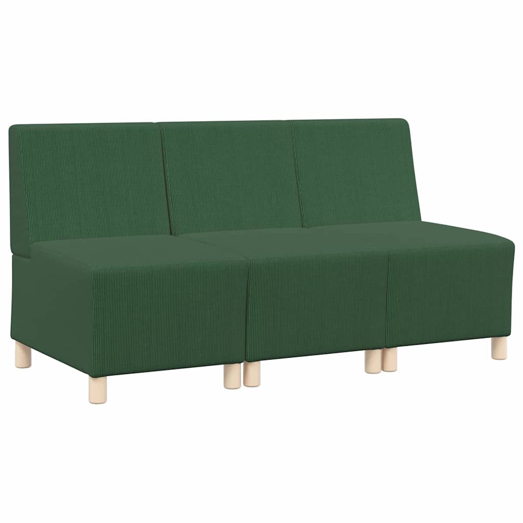 Modular Sofa Unit Armless 3 pcs Jungle Green 55 x 74 x 82 cm