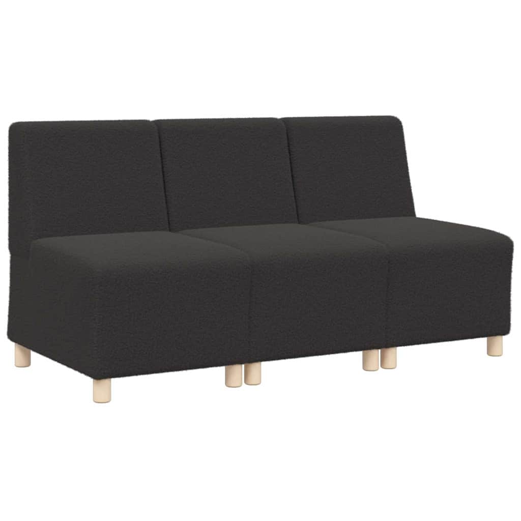 Modular Sofa Unit Armless 3 pcs Dark Grey 55 x 74 x 82 cm