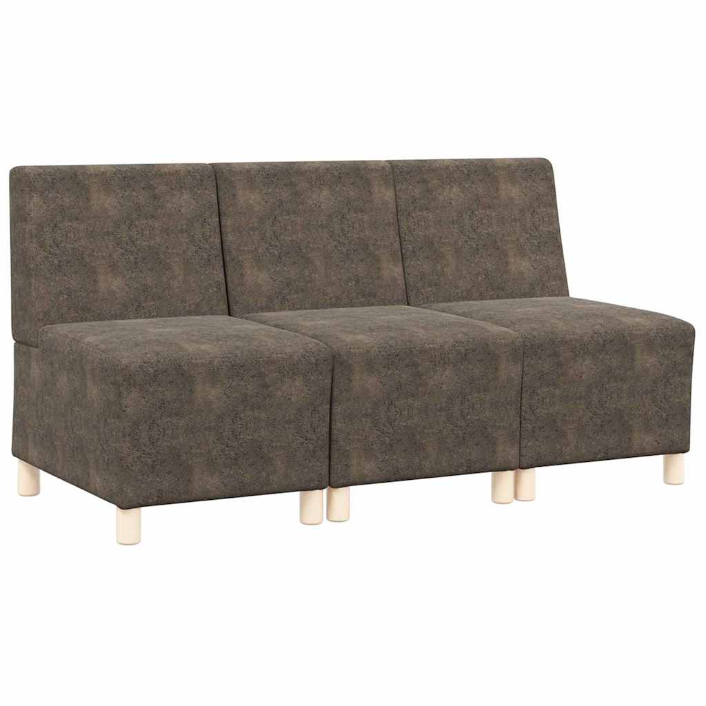 Modular Sofa Unit Armless 3 pcs Dark Grey 55 x 74 x 82 cm