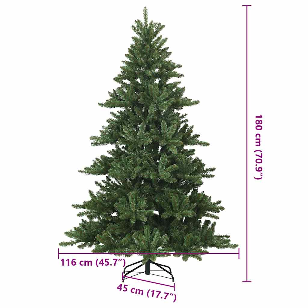 Artificial Hinged Christmas Tree Green 180 cm PVC, steel