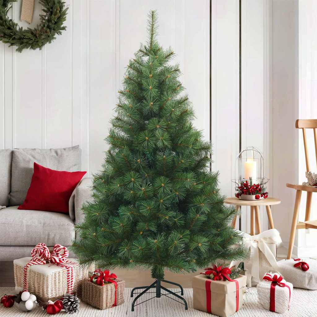 Artificial Hinged Christmas Tree Green 150 cm PVC, steel
