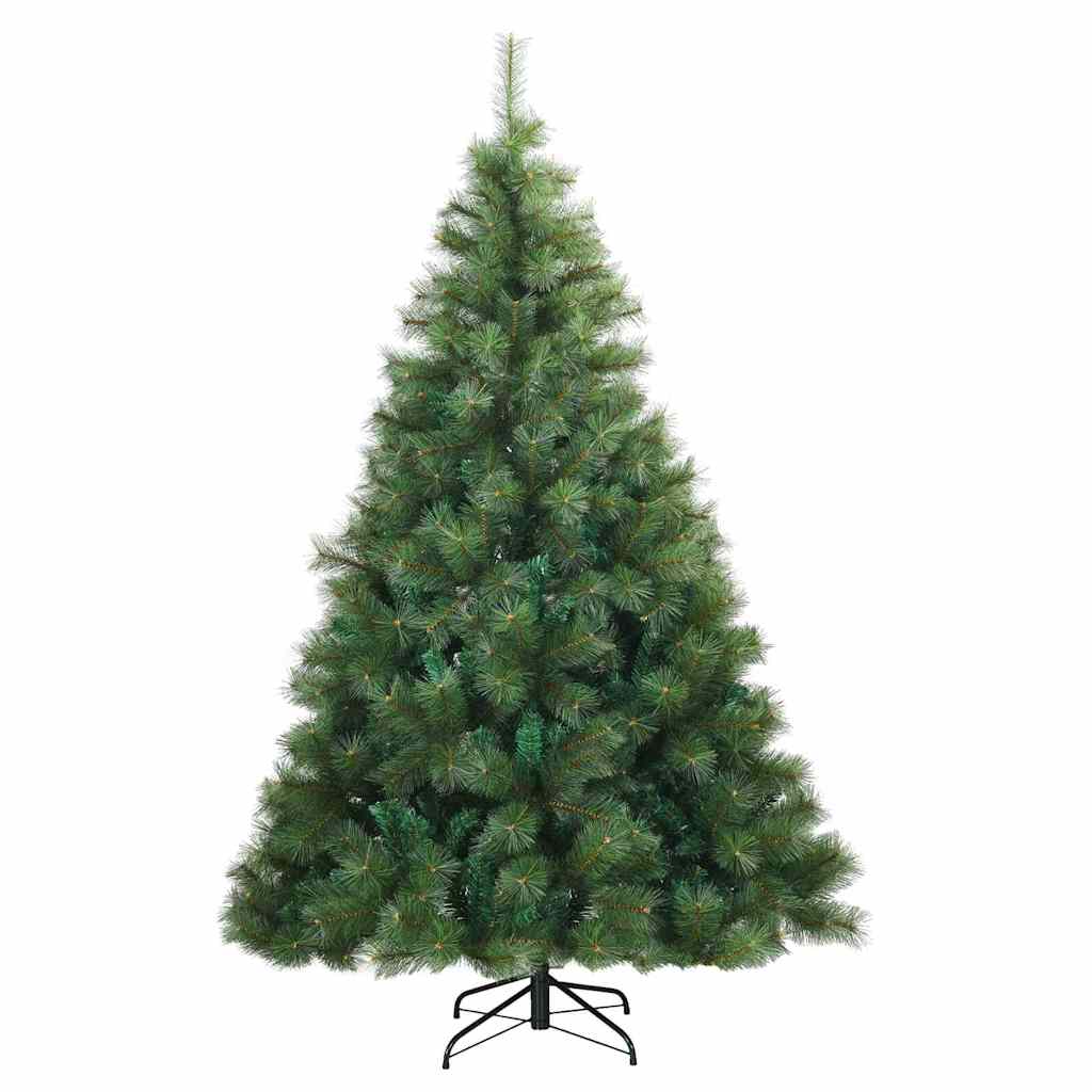 Artificial Hinged Christmas Tree Green 210 cm PVC, steel