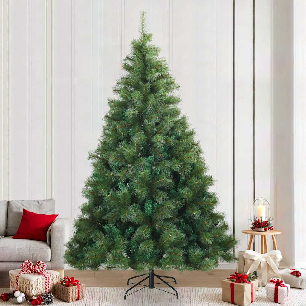 Artificial Hinged Christmas Tree Green 240 cm PVC, steel