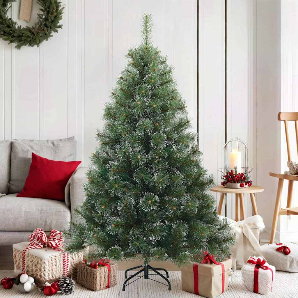Artificial Hinged Christmas Tree Snow Flocked White 150 cm