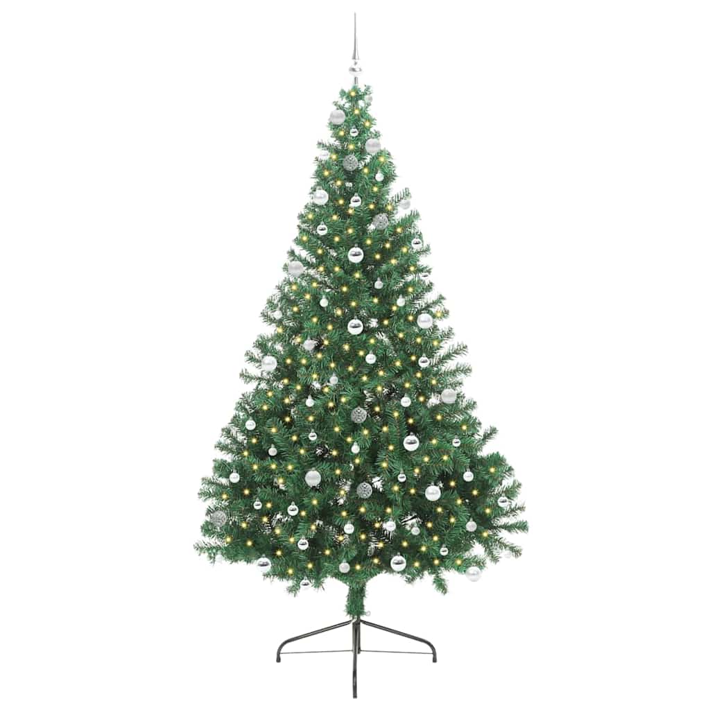 Artificial Pre-lit Christmas Tree Green 240 cm PVC