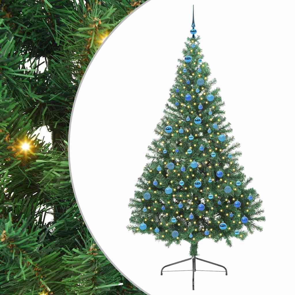 Artificial Pre-lit Christmas Tree Green 240 cm PVC