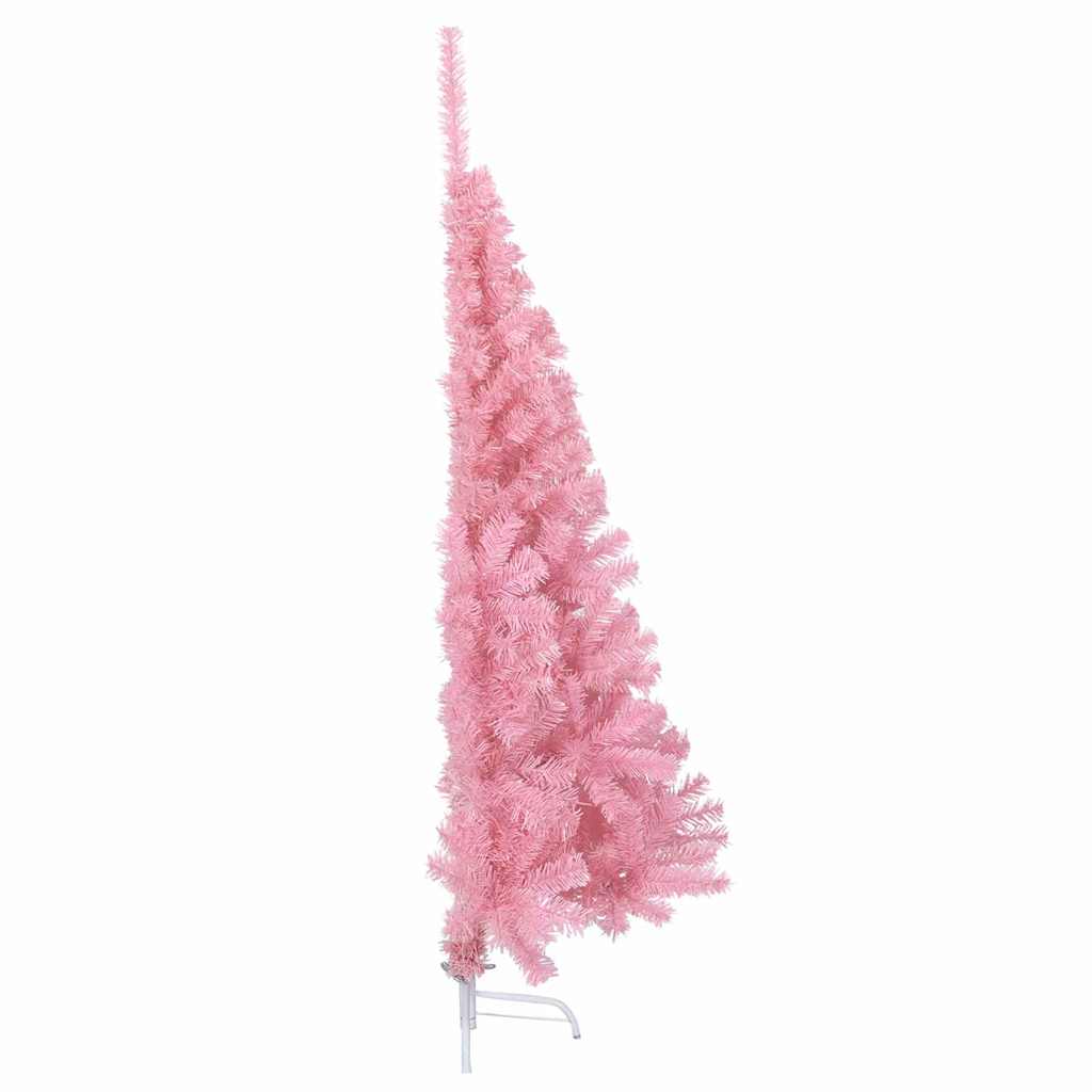Artificial Pre-lit Christmas Tree with 150 LEDs Pink 120 cm PVC
