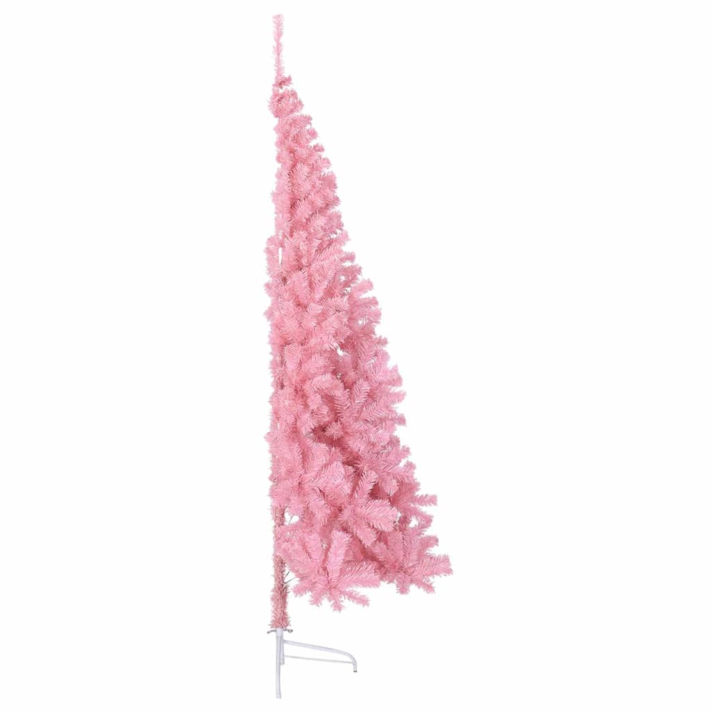 Artificial Pre-lit Christmas Tree with 300 LEDs Pink 180 cm PVC